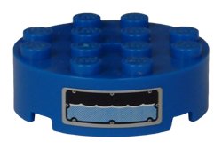 LEGO part Brick, Round 4 x 4 with Hole with Water Level Window Pattern (Sticker) - Sets 8189 / 8191 (87081pb002)