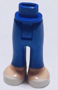 LEGO part Mini Doll Hips and Trousers with Back Pockets with Light Nougat Feet with White Shoes Pattern - Thick Hinge 92253c00pb30
