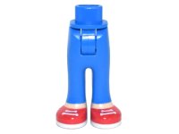 LEGO part Mini Doll Hips and Trousers with Back Pockets with Light Nougat Ankles and Red Shoes with White Laces and Soles Pattern - Thick Hinge 92253c00pb53