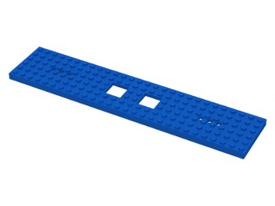 LEGO part Train Base 6 x 28 with 3 Round Holes Each End and 2 x 2 Cutouts (92339)