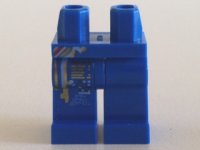 LEGO part Hips and Legs with White and Gold Markings Pattern 970c00pb0310