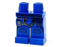 LEGO part Hips and Legs with Dark Blue Sash and Mesh and Light Bluish Gray Pouch Pattern 970c00pb1195