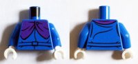 LEGO part Torso Shirt with Belt and Dark Purple Cape Clasp Pattern (Headless Horseman) / Blue Arms / White Hands 973pb2055c01