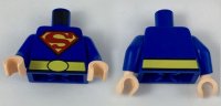 LEGO part Torso Shirt with Red and Yellow Superman 'S' Logo and Wide Yellow Belt Pattern / Blue Arms / Light Nougat Hands 973pb2778c01