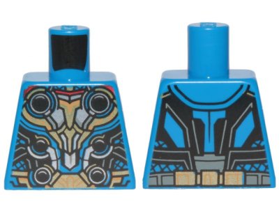 LEGO part Torso Armor with Black Circles Pattern (Thor) (973pb4682)