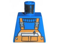 LEGO part Torso Overalls Orange with Pen in Pocket and Reflective Stripe Shirt Pattern 973px437