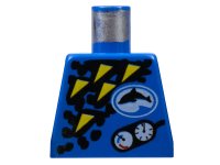 LEGO part Torso Divers Dolphin Logo, Yellow Triangles, and Gauges Pattern 973px96