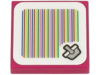 LEGO part Carreau 2 x 2 with Super Mario Scanner Code Shopping Basket Pattern (Sticker) - Set 71429 3068pb2313