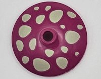 LEGO part Dish 3 x 3 Inverted (Radar) with Yellowish Green Mushroom Spots Pattern 43898pb012