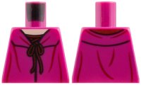 LEGO part Torso Female Top with Dark Red Lacing Pattern 973pb4032
