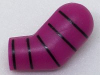 LEGO part Arm, Left with 5 Black Stripes Pattern 981pb115
