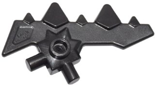 LEGO part Minifigura, Arma Hoja con Asas y 5 Picos (23861)