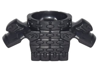 LEGO onderdeel Minifigure Armor Breastplate with Round Collar, Chain Mail, Shoulder Pads with Snake Heads and 1 Stud on Back (24588)