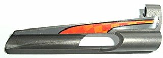 LEGO part Technic, Panel Fairing # 7 Small Long, Large Hole, Side A with Large Red and Orange Checkered Pattern (Sticker) - Set 8473 (32534pb02)