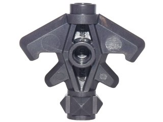 LEGO part Minifigure, Weapon Axe Head, Double with Spikes, Bar Holder, and 3 Hollow Studs (33760)