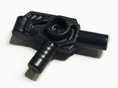 LEGO part Minifigure, Weapon Pistol, Bar on Front, Studs on Sides, Handle on Back and Bottom (50018b)