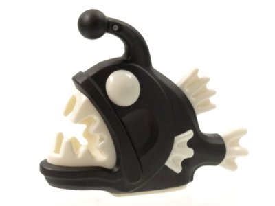 LEGO part Anglerfish with Molded White Eyes, Fins, and Teeth Pattern (67471pb02)