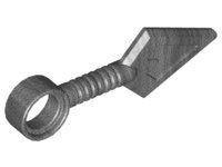 LEGO part Minifigure, Weapon Spear Short with Pin Hole (Kunai) (98338)
