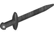 LEGO part Minifigure, Weapon Sword, Greatsword Pointed with Thin Crossguard (98370)