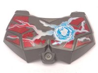 LEGO part Large Figure Chest Armor Small with Chi and Dark Red (Wolf) Pattern 98603pb006