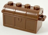 LEGO onderdeel Container, Treasure Chest with Slots in Back and (Same Color) Thick Hinge Curved Lid (4738a / 4739a) 4738ac01