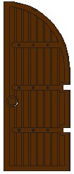 LEGO part Door 1 x 4 x 8 Curved Top (6105)