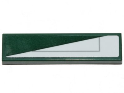 LEGO part Fliese 1 x 4 mit weißem Dreieck und grauer Linie Muster Modell rechte Seite (Aufkleber) - Set 75248 (2431pb0606R)