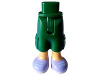 LEGO part Mini Doll Hips and Trousers Cropped Large Pockets with Molded Medium Tan Legs and Printed Lavender Shoes with White Laces and Soles Pattern - Thin Hinge 35216bc00pb007