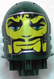 LEGO part Large Figure Head with Rascus, Sir Pattern - Series 2 bb0153pb09