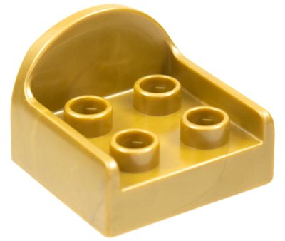 LEGO part Duplo, Möbel Stuhl mit 4 Noppensteinen und gerundeter Rückenlehne (31065)