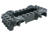 LEGO part Véhicule, Base 5 x 10 x 2 1/2 avec Garde-Boue et 6 x 2 Centre Encastré avec 3 Trous avec Supports de Roues Gris Bleuâtre Clair Attachés 11650c02
