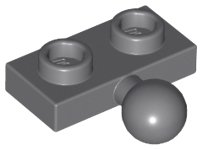 LEGO part Plate, Modified 1 x 2 with Tow Ball on Side (14417)
