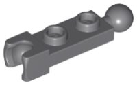 LEGO onderdeel Plate, Modified 1 x 2 with Tow Ball and Small Tow Ball Socket on Ends 14419