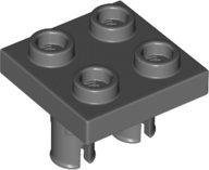 LEGO onderdeel Plaat, Gewijzigd 2 x 2 met Pinnen aan Onderkant (15092)