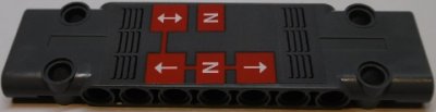 LEGO part Technic, Piastra Pannello 3 x 11 x 1 con Lettera 'N', Frecce Dritte e Motivo Griglie di Sfiato (Adesivo) - Set 42055 (15458pb011)