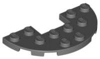 LEGO onderdeel Plaat, Rond Half 3 x 6 met 1 x 2 Uitsnede 18646