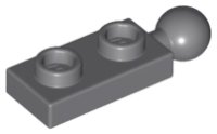 LEGO part Plaat, Modifiée 1 x 2 avec Boule de Remorque à l'Extrémité 22890