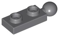 LEGO part Placa, Modificada 1 x 2 con Bola de Remolque en Extremo (22890)
