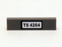 LEGO onderdeel Tegel 1 x 4 met 'TS 4204' Patroon (Sticker) - Set 4204 2431pb0261