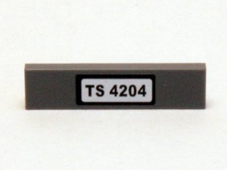 LEGO part Carreau 1 x 4 avec motif « TS 4204 » (Autocollant) - Set 4204 (2431pb0261)