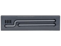 LEGO part Fliese 1 x 4 mit hellblaulich grauem Rohren und schwarzen Lüftungsöffnungen Modell linke Seite Muster (Aufkleber) - Set 70905 2431pb0463L
