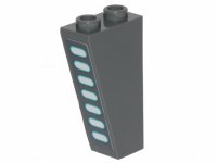 LEGO part Schräge, Inverted 75 2 x 1 x 3 with SW Darth Vader's Castle Wall Lights Pattern (Sticker) - Set 75251 2449pb011