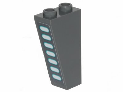 LEGO part Pente, Inversée 75 2 x 1 x 3 avec motif Lumières Mur Château SW Darth Vader (Autocollant) - Ensemble 75251 (2449pb011)
