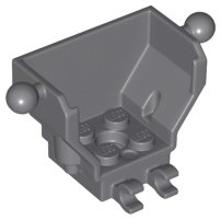 LEGO part Cockpit 4 x 2 x 3 with Pin Hole, 2 Clips, and Tow Ball on Sides (27168)
