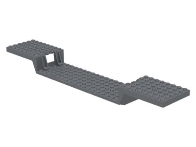 LEGO part Train Base 6 x 34 Split-Level with Bottom Tubes (Undetermined Type) (2972)