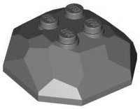 LEGO part Roccia 4 x 4 Octagonal Boulder, Top (30293)