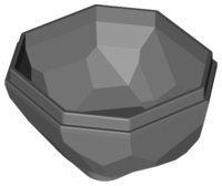 LEGO part Rock 4 x 4 Octagonal Boulder, Bottom (30294)
