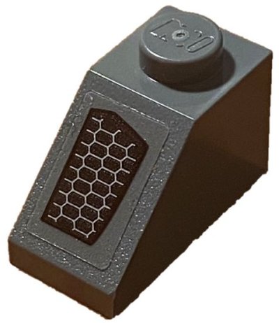 LEGO part Schräge 45 2 x 1 mit Engine Vent Muster Model Left Side (Aufkleber) - Set 75892 (3040pb025L)