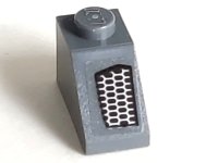 LEGO part Schräge 45 2 x 1 mit Motor-Lüftungsschlitz-Muster Modell rechte Seite (Aufkleber) - Set 75892 3040pb025R