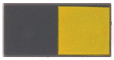LEGO part Fliese 1 x 2 mit Gelb Quadrat Muster (3069pb0957)